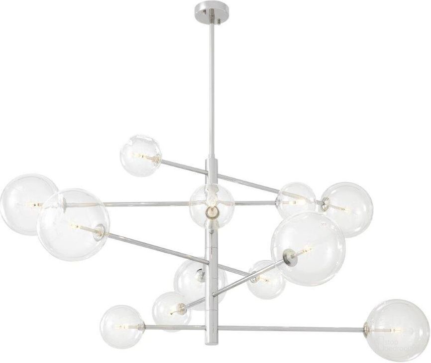The appearance of Chandelier Argento L Nickel Finish designed by Eichholtz in the modern / contemporary interior design. This nickel piece of furniture  was selected by 1StopBedrooms from Argento Collection to add a touch of cosiness and style into your home. Sku: 111975UL. Material: Glass. Product Type: Chandelier. Image1