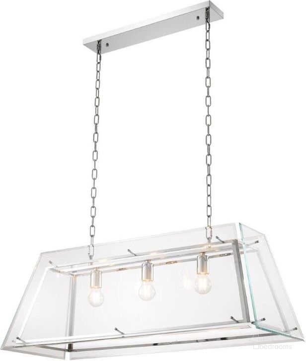 The appearance of Chandelier Azure L Nickel Finish Bevelled Glass designed by Eichholtz in the modern / contemporary interior design. This nickel piece of furniture  was selected by 1StopBedrooms from Azure Collection to add a touch of cosiness and style into your home. Sku: 111907UL. Material: Glass. Product Type: Chandelier. Image1