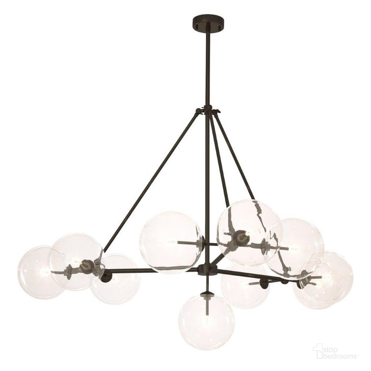 The appearance of Chandelier Bermude Bronze Finish Clear Glass designed by Eichholtz in the modern / contemporary interior design. This bronze piece of furniture  was selected by 1StopBedrooms from Bronze Collection to add a touch of cosiness and style into your home. Sku: 111826UL. Material: Glass. Product Type: Chandelier. Image1