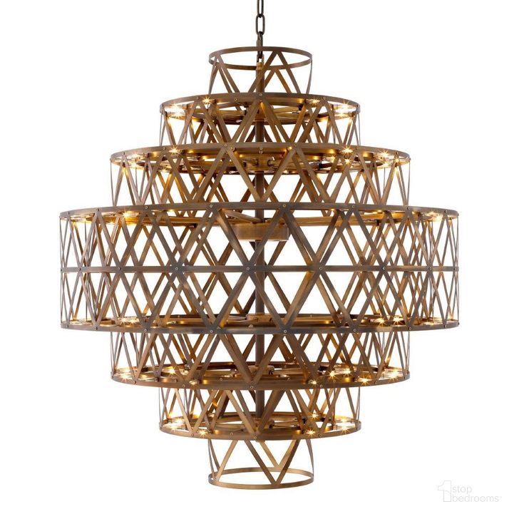 The appearance of Chandelier Clinton Antique Brass Finish designed by Eichholtz in the modern / contemporary interior design. This antique brass piece of furniture  was selected by 1StopBedrooms from Clinton Collection to add a touch of cosiness and style into your home. Sku: 113481UL. Product Type: Chandelier. Material: Brass. Image1