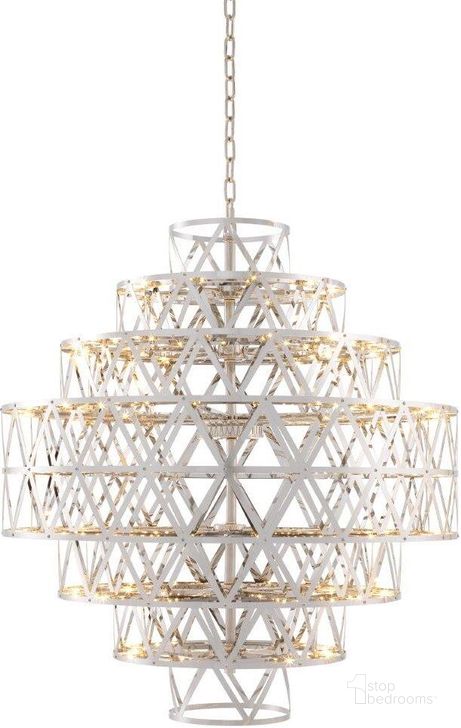 The appearance of Chandelier Clinton Nickel Finish designed by Eichholtz in the modern / contemporary interior design. This nickel piece of furniture  was selected by 1StopBedrooms from Clinton Collection to add a touch of cosiness and style into your home. Sku: 113210UL. Material: Steel. Product Type: Chandelier. Image1