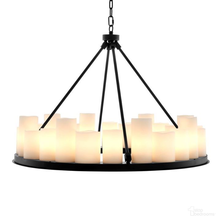 The appearance of Chandelier Commodore Round Ul designed by Eichholtz in the modern / contemporary interior design. This black piece of furniture  was selected by 1StopBedrooms from  to add a touch of cosiness and style into your home. Sku: 111304UL. Product Type: Chandelier. Image1