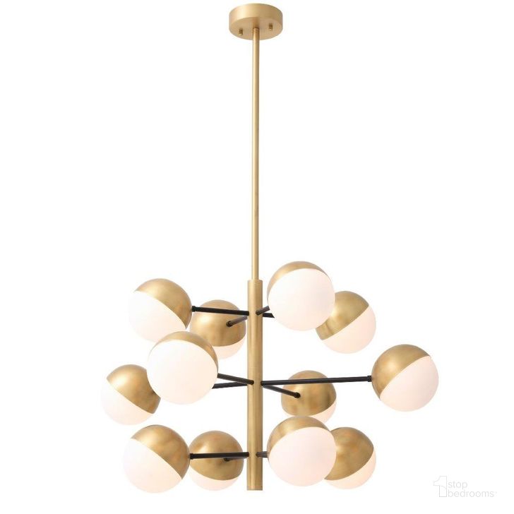 The appearance of Chandelier Cona S Antique Brass Finish Ul designed by Eichholtz in the modern / contemporary interior design. This antique brass piece of furniture  was selected by 1StopBedrooms from Cona Collection to add a touch of cosiness and style into your home. Sku: 114607UL. Material: Glass. Product Type: Chandelier. Image1