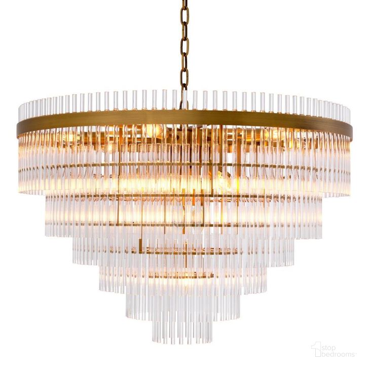 The appearance of Chandelier East Single Antique Brass Finish Ul designed by Eichholtz in the modern / contemporary interior design. This brass piece of furniture  was selected by 1StopBedrooms from  to add a touch of cosiness and style into your home. Sku: 115366AUL;115366BUL. Product Type: Chandelier. Image1