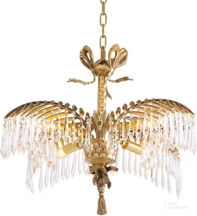 The appearance of Chandelier Hildebrandt S Vintage Brass Finish Ul designed by Eichholtz in the modern / contemporary interior design. This brass piece of furniture  was selected by 1StopBedrooms from Hildebrandt Collection to add a touch of cosiness and style into your home. Sku: 112272UL. Material: Glass. Product Type: Chandelier. Image1