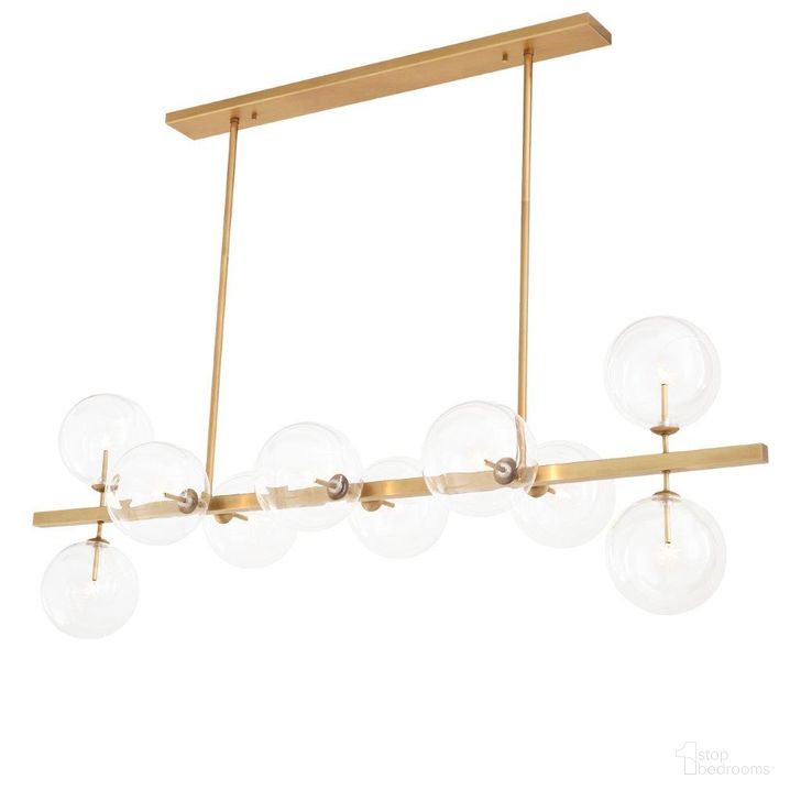 The appearance of Chandelier Largo Antique Brass Finish designed by Eichholtz in the modern / contemporary interior design. This brass piece of furniture  was selected by 1StopBedrooms from  to add a touch of cosiness and style into your home. Sku: 112078AUL;112078BUL. Product Type: Chandelier. Image1