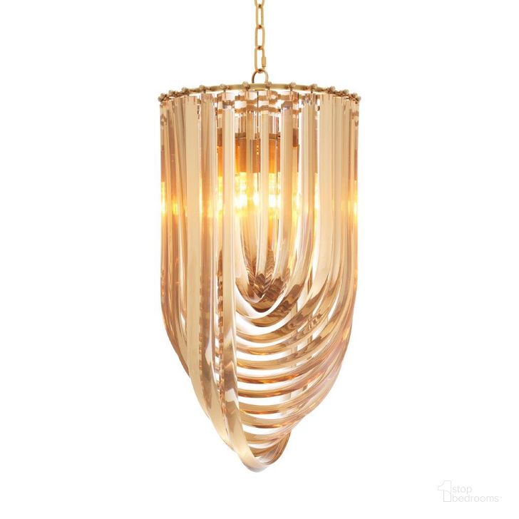 The appearance of Chandelier Murano Champagne 111905UL designed by Eichholtz in the modern / contemporary interior design. This champagne piece of furniture  was selected by 1StopBedrooms from Murano Collection to add a touch of cosiness and style into your home. Sku: 111905UL. Product Type: Chandelier. Material: Acrylic. Image1