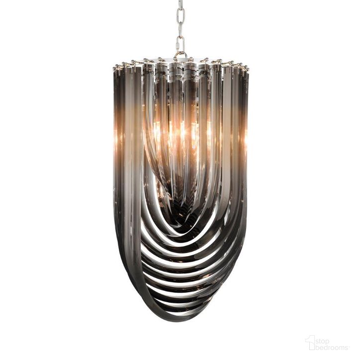The appearance of Chandelier Murano Smoke 111904UL designed by Eichholtz in the modern / contemporary interior design. This smoke piece of furniture  was selected by 1StopBedrooms from Murano Collection to add a touch of cosiness and style into your home. Sku: 111904UL. Product Type: Chandelier. Material: Acrylic. Image1