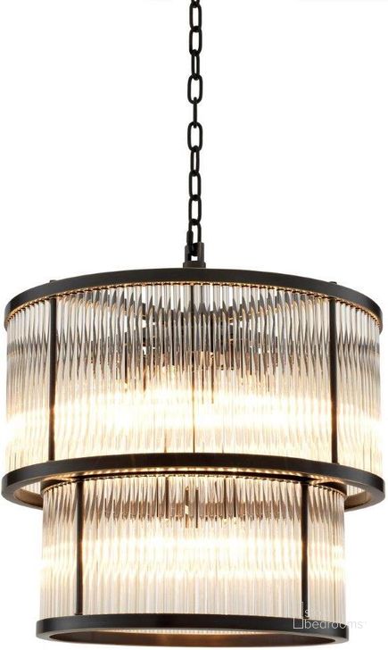The appearance of Chandelier Pasadena Bronze Highlight Finish designed by Eichholtz in the modern / contemporary interior design. This bronze piece of furniture  was selected by 1StopBedrooms from Pasadena Collection to add a touch of cosiness and style into your home. Sku: 111593UL. Material: Glass. Product Type: Chandelier. Image1