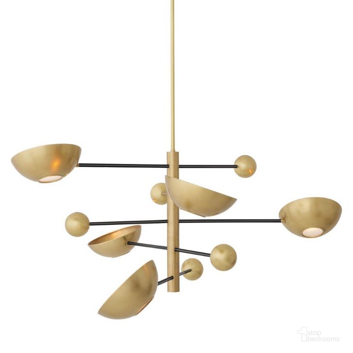 The appearance of Chandelier Salinas Antique Brass Finish Ul designed by Eichholtz in the modern / contemporary interior design. This antique brass piece of furniture  was selected by 1StopBedrooms from  to add a touch of cosiness and style into your home. Sku: 115245UL. Material: Glass. Product Type: Chandelier. Image1