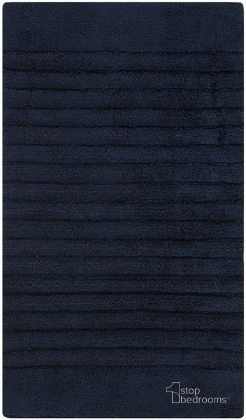 The appearance of Channel Stripe Bath Mat Set of 2 in Navy designed by Safavieh in the modern / contemporary interior design. This navy piece of furniture  was selected by 1StopBedrooms from Channel Collection to add a touch of cosiness and style into your home. Sku: PMB625B-2745-SET2. Product Type: Rug. Material: Cotton. Image1