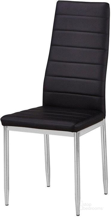 The appearance of Chapman Bi Cast Leather Dining Side Chair Set of 2 In Black designed by Best Master Furniture in the modern / contemporary interior design. This black piece of furniture  was selected by 1StopBedrooms from Chapman Collection to add a touch of cosiness and style into your home. Sku: T245B. Material: Leather. Product Type: Side Chair.