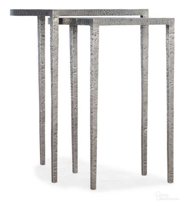 The appearance of Chapman Metal Nesting Tables designed by Hooker in the transitional interior design. This silver piece of furniture  was selected by 1StopBedrooms from Chapman Collection to add a touch of cosiness and style into your home. Sku: 6033-50003-94. Material: Metal. Product Type: Nesting Table. Image1