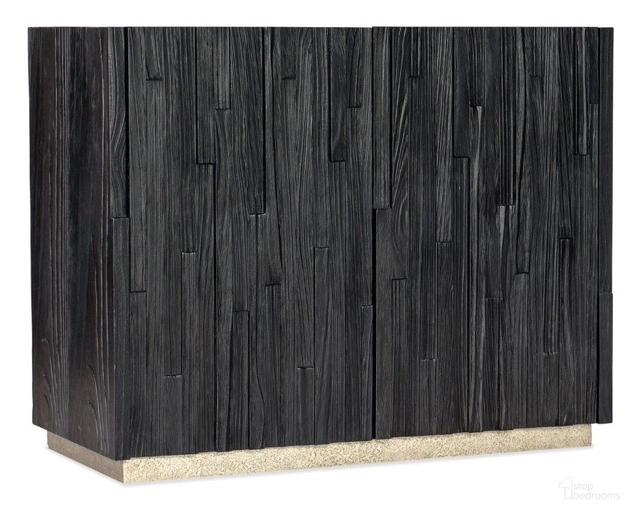 The appearance of Chapman Shou Sugi Ban Accent Chest designed by Hooker in the transitional interior design. This black piece of furniture  was selected by 1StopBedrooms from Chapman Collection to add a touch of cosiness and style into your home. Sku: 6033-85004-99. Product Type: Chest. Material: Wood Veneer. Image1