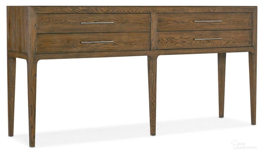 The appearance of Chapman Sideboard designed by Hooker in the transitional interior design. This warm brown piece of furniture  was selected by 1StopBedrooms from Chapman Collection to add a touch of cosiness and style into your home. Sku: 6033-75903-85. Product Type: Sideboard. Material: Wood Veneer. Image1