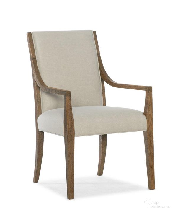 The appearance of Chapman Upholstered Arm Chair Set of 2 In Beige designed by Hooker in the transitional interior design. This beige piece of furniture  was selected by 1StopBedrooms from Chapman Collection to add a touch of cosiness and style into your home. Sku: 6033-75400-85. Material: Fabric. Product Type: Arm Chair. Image1