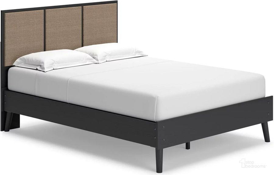 The appearance of Charlang Two Tone 56 Inch Full Platform Bed designed by Signature Design by Ashley in the modern / contemporary interior design. This two-tone piece of furniture  was selected by 1StopBedrooms from Charlang Collection to add a touch of cosiness and style into your home. Sku: EB1198-156;EB1198-112. Bed Type: Platform Bed. Material: Wood. Product Type: Platform Bed. Bed Size: Full. Image1