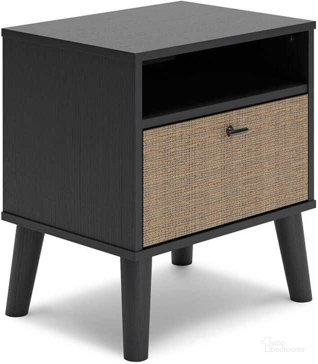 The appearance of Charlang Two-Tone One Drawer Night Stand designed by Signature Design by Ashley in the modern / contemporary interior design. This two-tone piece of furniture  was selected by 1StopBedrooms from Charlang Collection to add a touch of cosiness and style into your home. Sku: EB1198-291. Material: Wood. Product Type: Nightstand. Image1