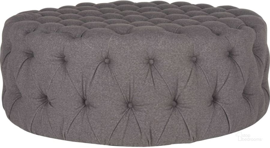 The appearance of Charlene Gray Tufted Ottoman designed by Safavieh in the glam interior design. This grey piece of furniture  was selected by 1StopBedrooms from Charlene Collection to add a touch of cosiness and style into your home. Sku: MCR4638E. Material: Wood. Product Type: Ottoman. Image1