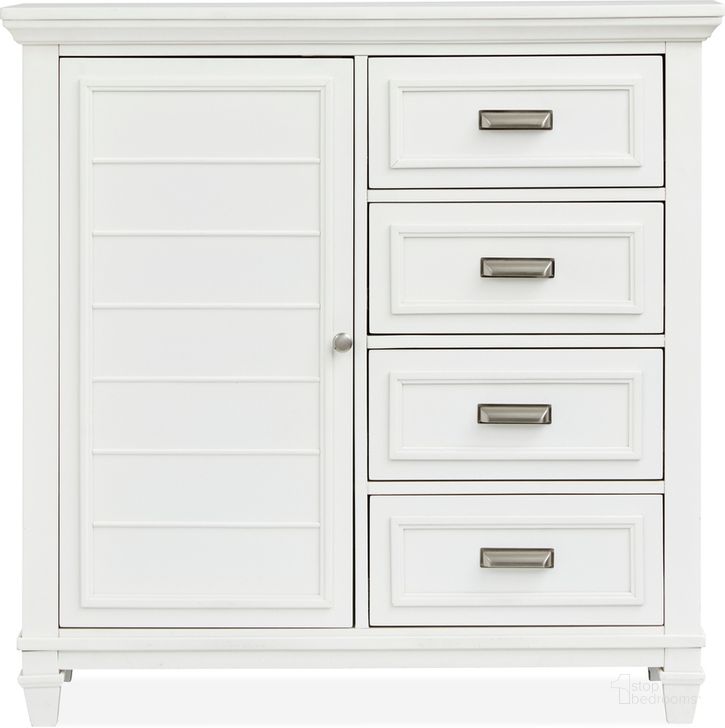 The appearance of Charleston Door Chest In White designed by Magnussen in the  interior design. This white piece of furniture  was selected by 1StopBedrooms from Charleston Collection to add a touch of cosiness and style into your home. Sku: B5611-13WH. Product Type: Chest. Material: MDF. Image1