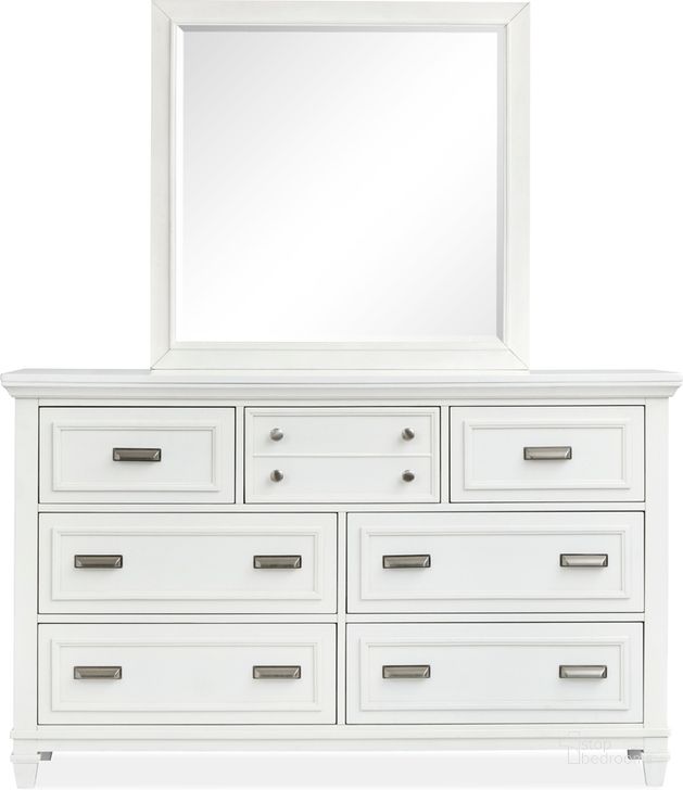 The appearance of Charleston Drawer Dresser In White designed by Magnussen in the  interior design. This white piece of furniture  was selected by 1StopBedrooms from Charleston Collection to add a touch of cosiness and style into your home. Sku: B5611-20WH. Product Type: Dresser. Material: MDF. Image1
