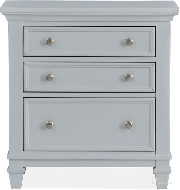 The appearance of Charleston Drawer Nightstand In Grey designed by Magnussen in the  interior design. This grey piece of furniture  was selected by 1StopBedrooms from Charleston Collection to add a touch of cosiness and style into your home. Sku: B5611-01GY. Product Type: Nightstand. Material: MDF. Image1