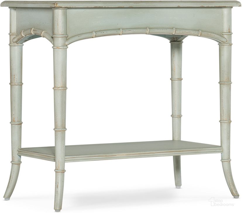 The appearance of Charleston End Table In Light Blue designed by Hooker in the traditional interior design. This light blue piece of furniture  was selected by 1StopBedrooms from Charleston Collection to add a touch of cosiness and style into your home. Sku: 6750-80313-40. Product Type: End Table. Material: Resin. Image1