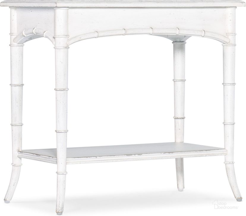 The appearance of Charleston End Table In White designed by Hooker in the traditional interior design. This white piece of furniture  was selected by 1StopBedrooms from Charleston Collection to add a touch of cosiness and style into your home. Sku: 6750-80313-06. Product Type: End Table. Material: Resin. Image1