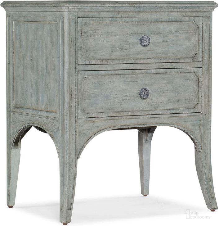The appearance of Charleston Two Drawer Accent Table In Blue designed by Hooker in the traditional interior design. This blue piece of furniture  was selected by 1StopBedrooms from Charleston Collection to add a touch of cosiness and style into your home. Sku: 6750-50011-44. Material: Wood. Product Type: Accent Table. Image1