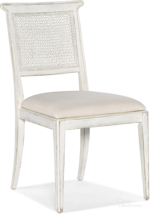 The appearance of Charleston Upholstered Seat Side Chair Set of 2 In White designed by Hooker in the traditional interior design. This white piece of furniture  was selected by 1StopBedrooms from Charleston Collection to add a touch of cosiness and style into your home. Sku: 6750-75410-05. Material: Fabric. Product Type: Side Chair. Image1