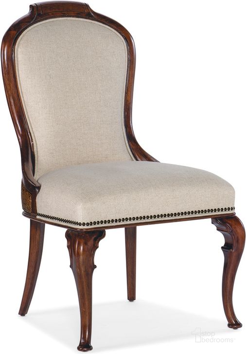 The appearance of Charleston Upholstered Side Chair Set of 2 In Dark Brown designed by Hooker in the traditional interior design. This dark brown piece of furniture  was selected by 1StopBedrooms from Charleston Collection to add a touch of cosiness and style into your home. Sku: 6750-75610-85. Material: Fabric. Product Type: Side Chair. Image1