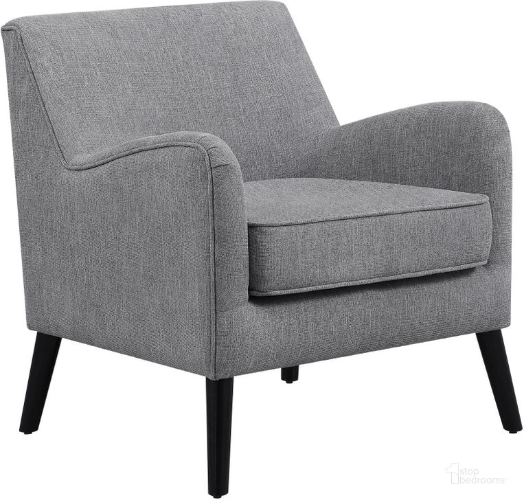 The appearance of Charlie Upholstered Accent Chair with Reversible Seat Cushion In Charcoal Grey designed by Coaster in the modern / contemporary interior design. This charcoal grey piece of furniture  was selected by 1StopBedrooms from Charlie Collection to add a touch of cosiness and style into your home. Sku: 909475. Material: Upholstered. Product Type: Accent Chair. Image1
