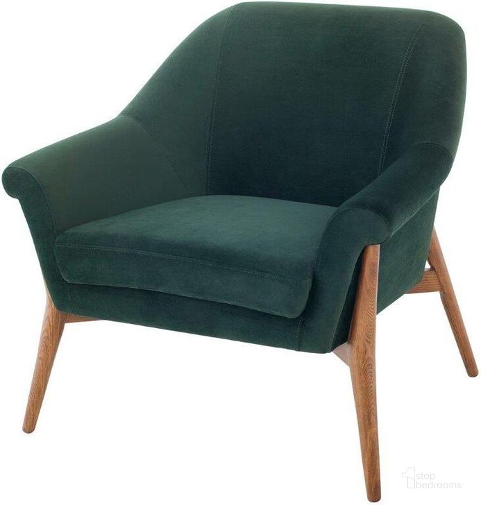 The appearance of Charlize Emerald Green Fabric Occasional Chair designed by Nuevo in the modern / contemporary interior design. This emerald green piece of furniture  was selected by 1StopBedrooms from Charlize Collection to add a touch of cosiness and style into your home. Sku: HGSC179. Material: Fabric. Product Type: Accent Chair. Image1