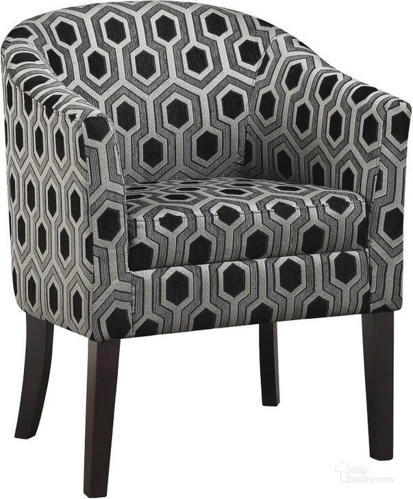 The appearance of Charlotte Accent Chair designed by Coaster in the transitional interior design. This gray piece of furniture  was selected by 1StopBedrooms from Charlotte Collection to add a touch of cosiness and style into your home. Sku: 900435. Product Type: Accent Chair. Material: Chenille. Image1