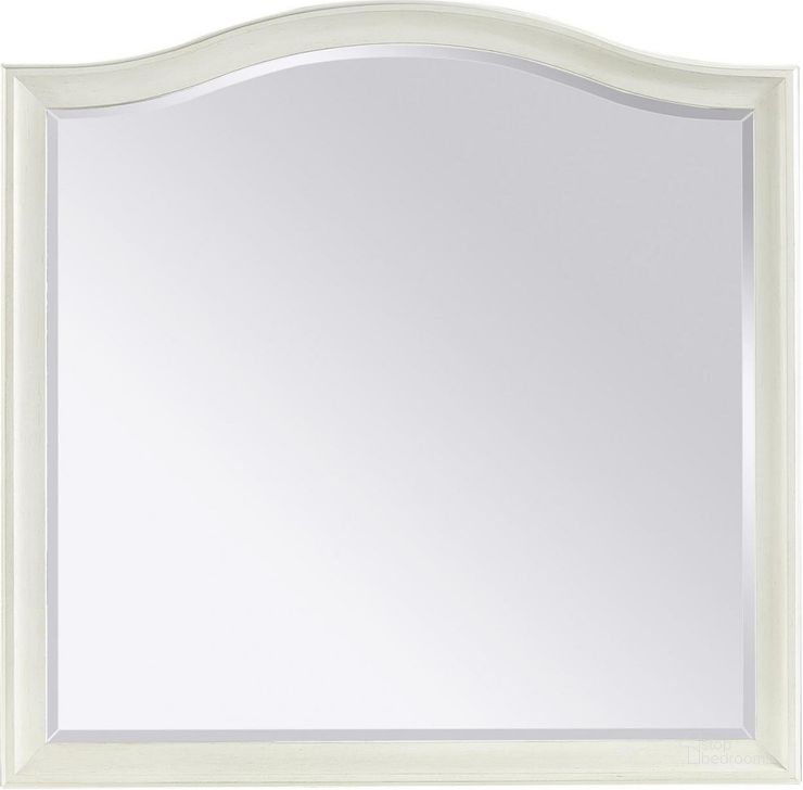 The appearance of Charlotte Landscape Mirror In White designed by Aspenhome in the transitional interior design. This white piece of furniture  was selected by 1StopBedrooms from Charlotte Collection to add a touch of cosiness and style into your home. Sku: I218-462-WHT. Material: Wood. Product Type: Mirror. Image1