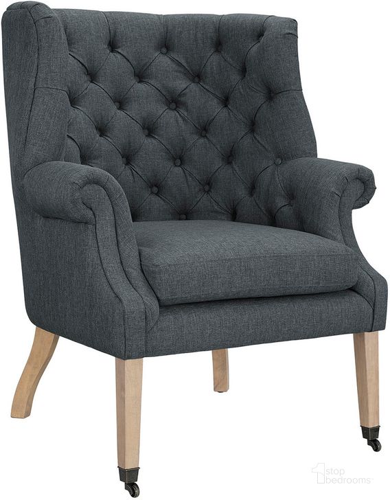 The appearance of Chart Upholstered Fabric Lounge Chair In Gray designed by Modway in the modern / contemporary interior design. This gray piece of furniture  was selected by 1StopBedrooms from Chart Collection to add a touch of cosiness and style into your home. Sku: EEI-2146-GRY. Material: Wood. Product Type: Lounge Chair. Image1