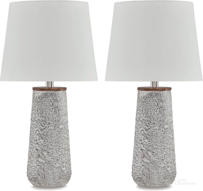 The appearance of Chaston Antique White Metal Table Lamp Set Of 2 designed by Signature Design by Ashley in the transitional interior design. This antique white piece of furniture  was selected by 1StopBedrooms from Chaston Collection to add a touch of cosiness and style into your home. Sku: L204464. Material: Wood. Product Type: Table Lamp. Image1