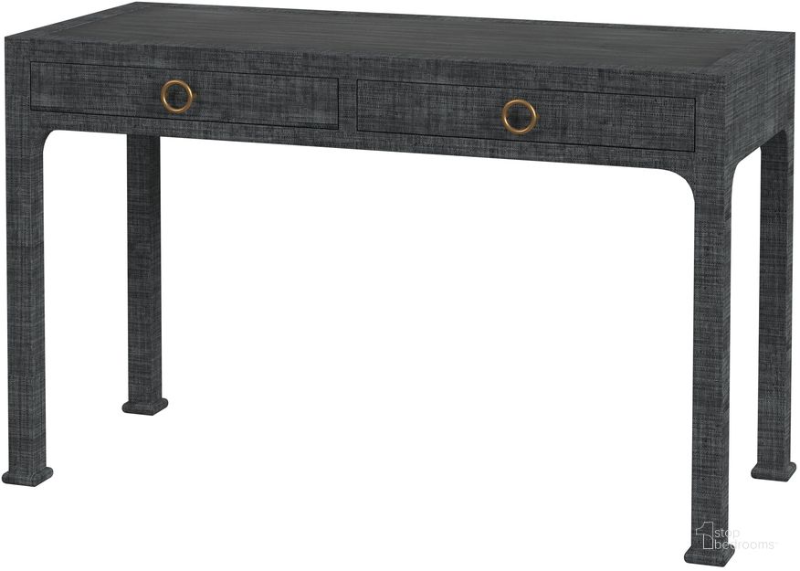 The appearance of Chatham Raffia and Wood 2-Drawer Desk In Charcoal In Charcoal designed by Butler Specialty Company in the traditional interior design. This charcoal piece of furniture  was selected by 1StopBedrooms from Chatham Collection to add a touch of cosiness and style into your home. Sku: 9746420. Material: Wood. Product Type: Desk. Image1