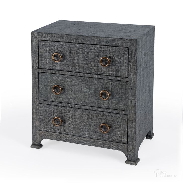 The appearance of Chatham Raffia Chest In Charcoal designed by Butler Specialty Company in the traditional interior design. This charcoal piece of furniture  was selected by 1StopBedrooms from Chatham Collection to add a touch of cosiness and style into your home. Sku: 9130420. Material: Wood. Product Type: Accent Chest. Image1
