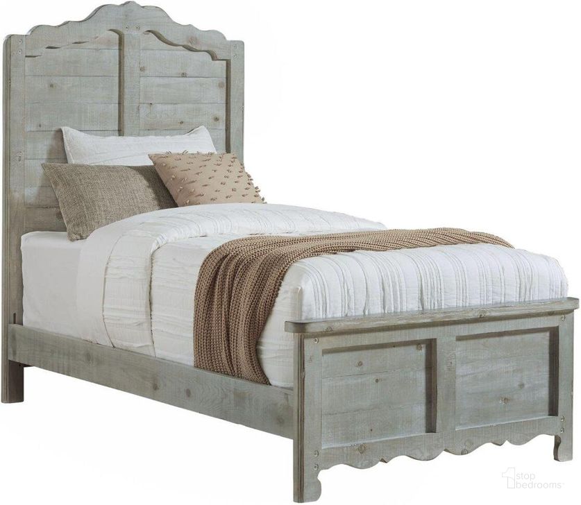 The appearance of Chatsworth Mint Twin Panel Bed designed by Progressive Furniture in the traditional interior design. This gray piece of furniture  was selected by 1StopBedrooms from Chatsworth Collection to add a touch of cosiness and style into your home. Sku: B644-25;B644-26;B644-27. Bed Type: Panel Bed. Product Type: Panel Bed. Bed Size: Twin. Image1