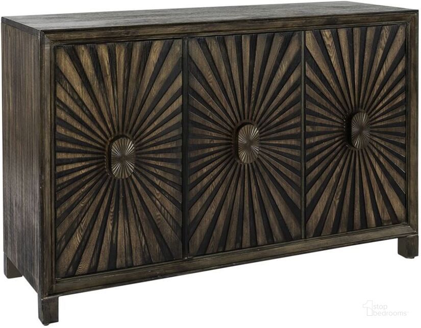 The appearance of Chaucer 3 Door Accent Cabinet designed by Liberty in the transitional interior design. This whiskey piece of furniture  was selected by 1StopBedrooms from Chaucer Collection to add a touch of cosiness and style into your home. Sku: 2041-AC5636. Product Type: Accent Cabinet. Material: Rubberwood. Image1