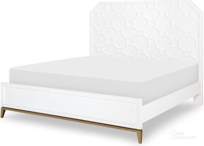 The appearance of Chelsea White King Panel Bed By Rachael Ray designed by Legacy Classic in the transitional interior design. This white piece of furniture  was selected by 1StopBedrooms from Chelsea Collection to add a touch of cosiness and style into your home. Sku: 9781-4106;9781-4116;9781-4901. Bed Type: Panel Bed. Material: Wood. Product Type: Panel Bed. Bed Size: King. Image1