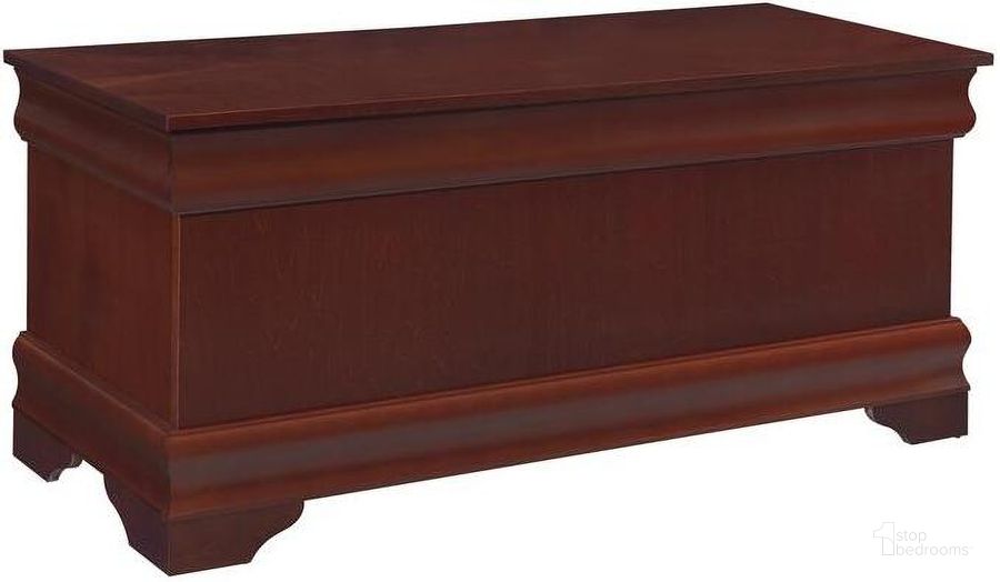 The appearance of Cherry Cedar Chest 900022 designed by Coaster in the traditional interior design. This brown piece of furniture  was selected by 1StopBedrooms from Cherry Collection to add a touch of cosiness and style into your home. Sku: 900022. Material: Wood. Product Type: Storage Trunk. Image1