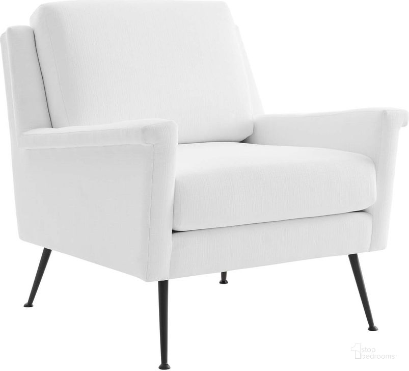 The appearance of Chesapeake Fabric Arm Chair In Black and White designed by Modway in the modern / contemporary interior design. This black and white piece of furniture  was selected by 1StopBedrooms from Chesapeake Collection to add a touch of cosiness and style into your home. Sku: EEI-4631-BLK-WHI. Material: Metal. Product Type: Arm Chair. Image1