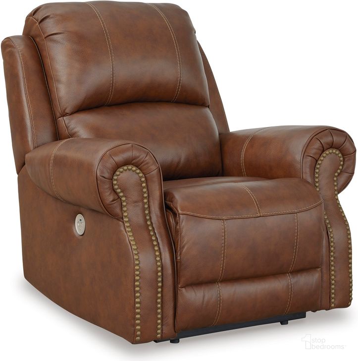 The appearance of Cheslatta Auburn Recliner designed by Versailles Home in the traditional interior design. This auburn piece of furniture  was selected by 1StopBedrooms from Cheslatta Collection to add a touch of cosiness and style into your home. Sku: U9021306. Product Type: Recliner. Material: Leather Match. Image1