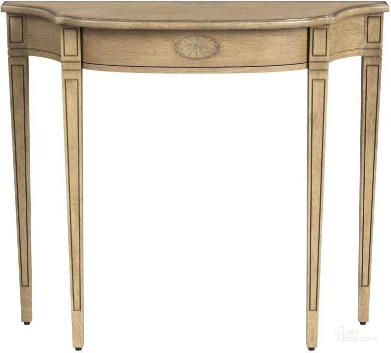 The appearance of Chester Console Table In Antique Beige designed by Butler Specialty Company in the transitional interior design. This antique beige piece of furniture  was selected by 1StopBedrooms from Chester Collection to add a touch of cosiness and style into your home. Sku: 4116424. Material: Wood. Product Type: Console Table. Image1
