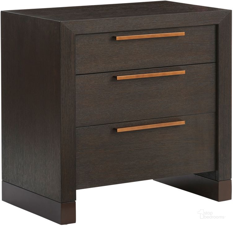 The appearance of Chiapas Mocha Nightstand designed by Artisan Elegance in the transitional interior design. This mocha piece of furniture  was selected by 1StopBedrooms from Chiapas Collection to add a touch of cosiness and style into your home. Sku: 01-0930-621. Product Type: Nightstand. Image1