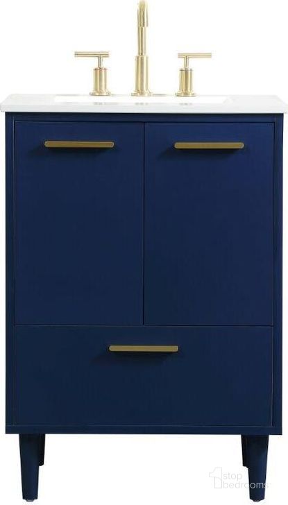 The appearance of Cholet Blue Bathroom Vanity Bathroom Furniture 0qd24307941 designed by Off 5th Home in the transitional interior design. This blue piece of furniture  was selected by 1StopBedrooms from Cholet Collection to add a touch of cosiness and style into your home. Sku: VF47024MBL. Material: Wood. Product Type: Bathroom Vanity. Image1