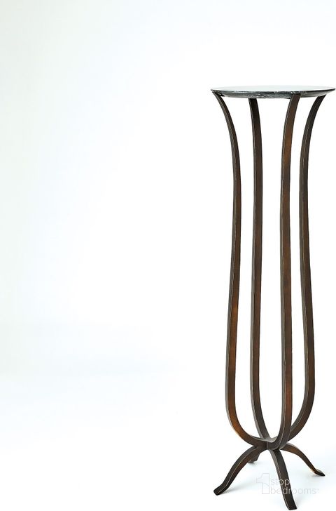 The appearance of Chorda Large Pedestal In Bronze designed by Global Views in the modern / contemporary interior design. This black piece of furniture  was selected by 1StopBedrooms from Chorda Collection to add a touch of cosiness and style into your home. Sku: 9.93857. Product Type: Pedestal. Material: Iron. Image1