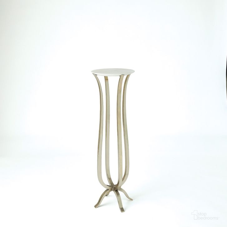 The appearance of Chorda Medium Pedestal In Nickel designed by Global Views in the modern / contemporary interior design. This white piece of furniture  was selected by 1StopBedrooms from Chorda Collection to add a touch of cosiness and style into your home. Sku: 9.93861. Product Type: Pedestal. Material: Iron. Image1